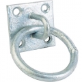 Galvanised Horse Tie Ring With Plate